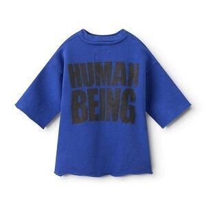 Sold out!!!! Nununu Only Human sweatshirt shirt in Blue! Size 3-4